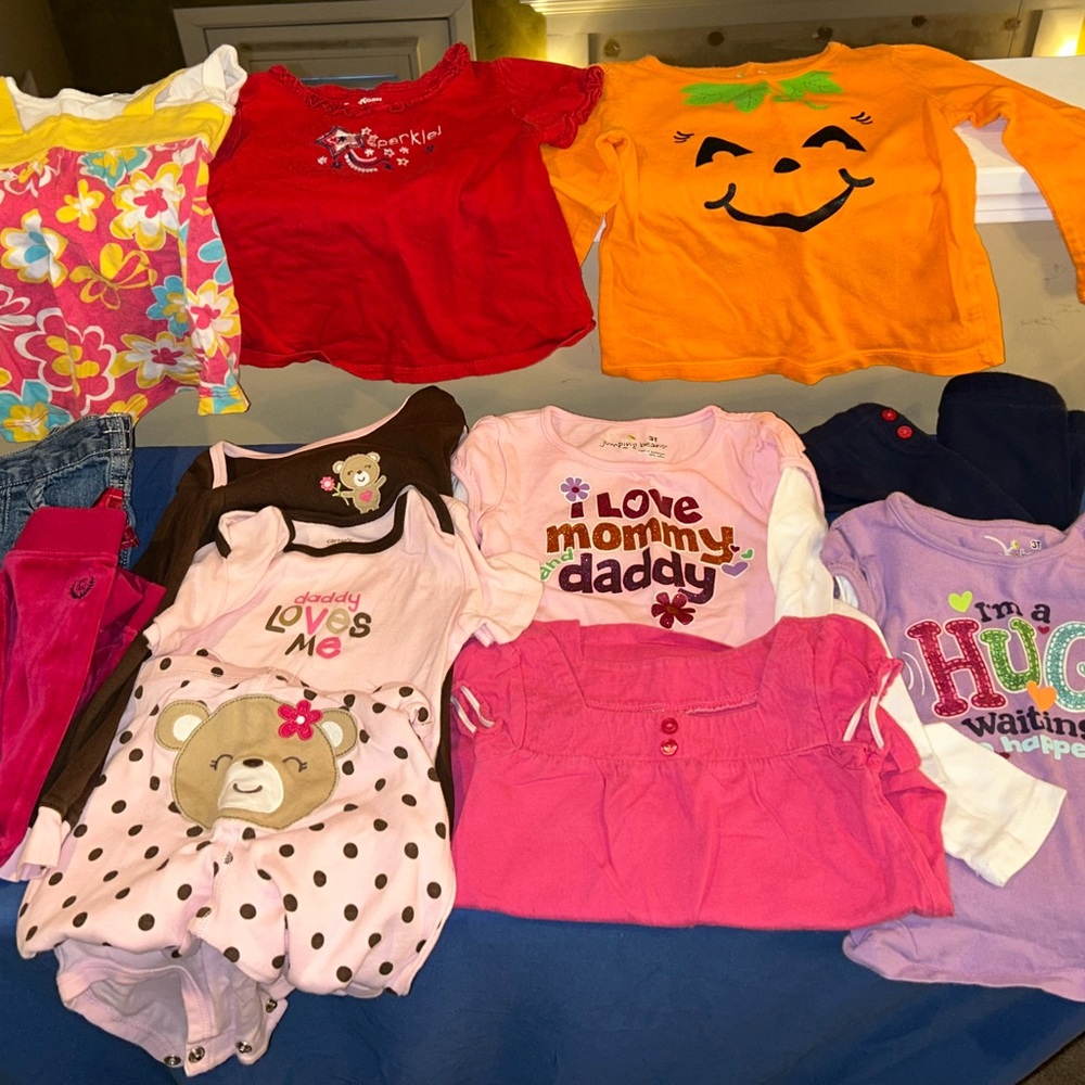 Toddler Girls 12 piece bundle - sizes 24M 2T 3T